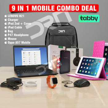 9-in-1 Mega Combo Deal: Lenovo N21 Laptop + iPad 2nd Gen + Oppo A57 Mobile + Accessories – Save Big on Wholesale Bundle!