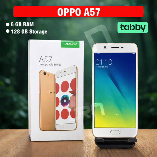 OPPO A57 Smartphone - 6GB RAM + 128GB Storage | Unlocked | Unstoppable Selfies | Dual SIM 4G